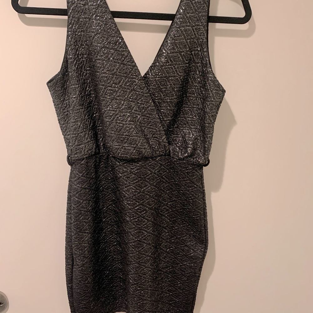 Silver Mini Cocktail Dress